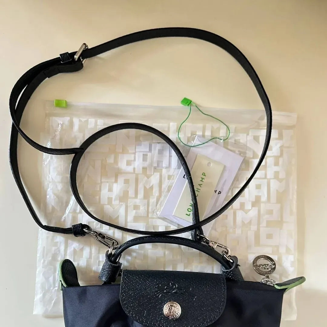 Longchamp Black Mini Handbag with Strap