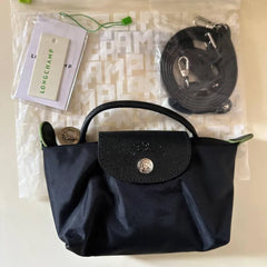 Longchamp Black Mini Handbag with Strap