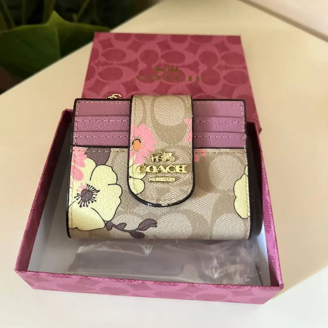 COACH Snap Wallet in Floral Printed Signature
