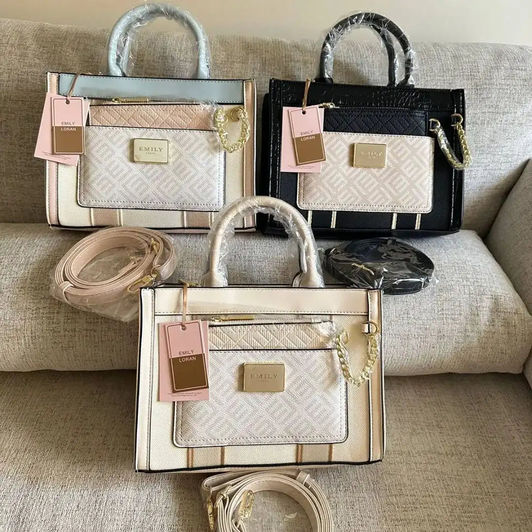 Emily Loran Pastel Harmony Handbag with Wallet - Cream/Ivory