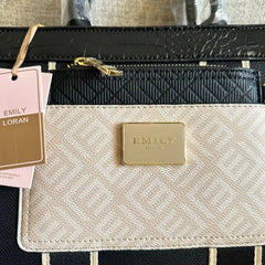 Emily Loran Pastel Harmony Handbag with Wallet - Black