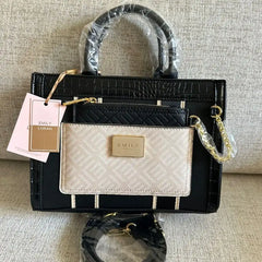 Emily Loran Pastel Harmony Handbag with Wallet - Black