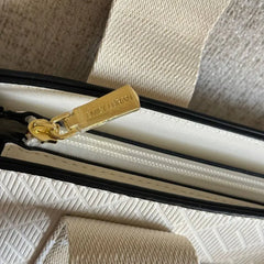 Emily Loran Pastel City Tote Bag with Front Pocket Pouch - Beige