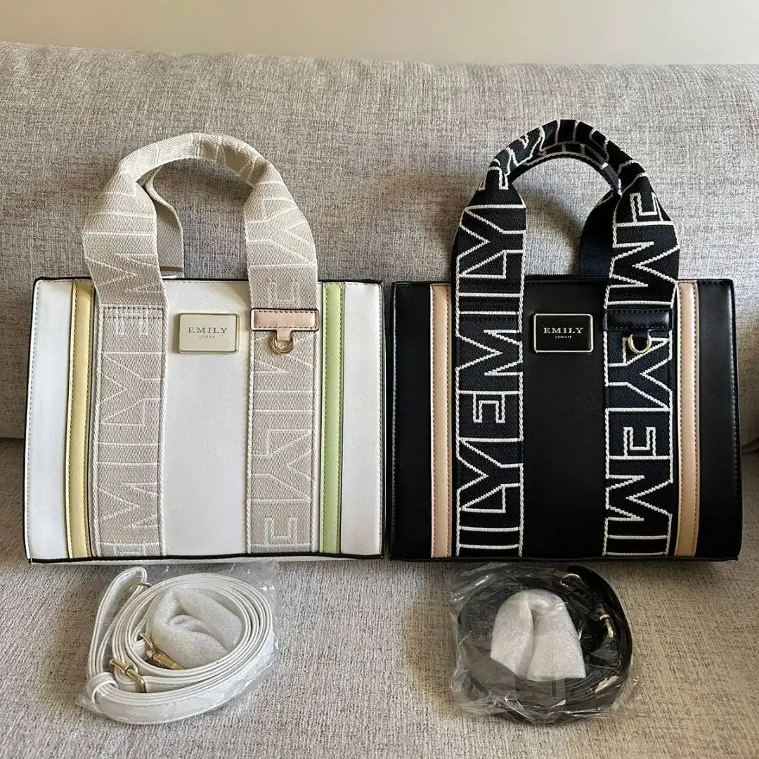 Emily Loran Pastel Emily Signature Mini Tote – White