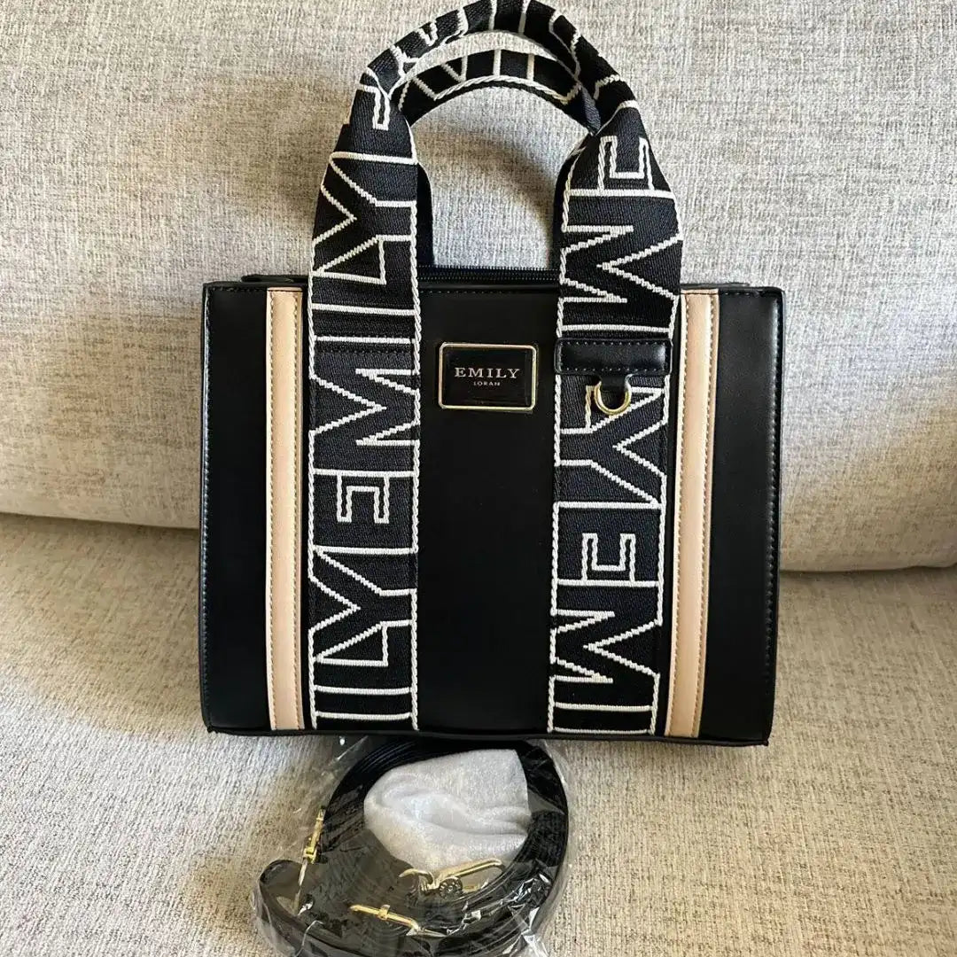 Emily Loran Pastel Emily Signature Mini Tote – Black