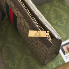 Gucci Ophidia Pouch Variation Beige and Brown GG Fabric