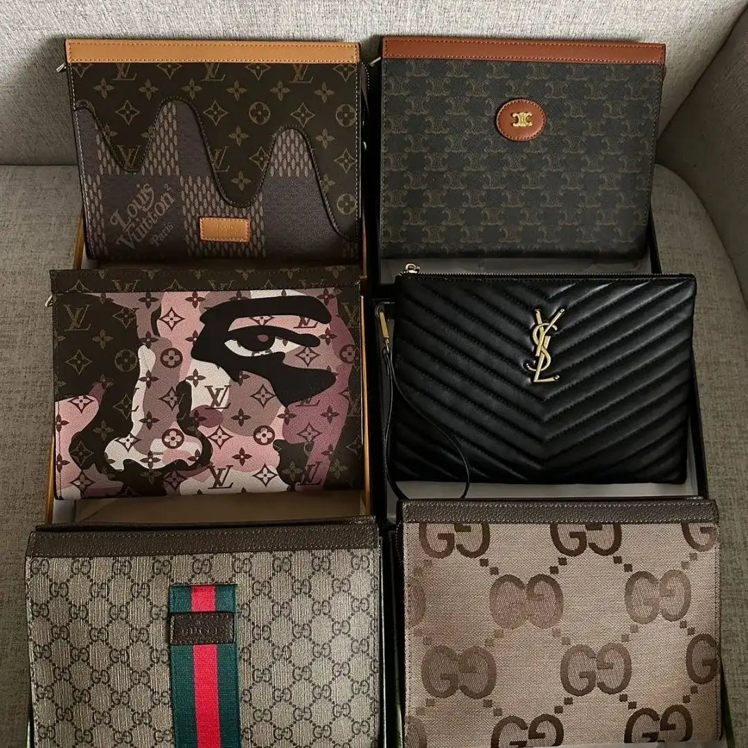 Gucci Ophidia Pouch Variation Beige and Brown GG Fabric