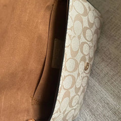 Coach Envelope Clutch Crossbody in Signature Canvas- Beige