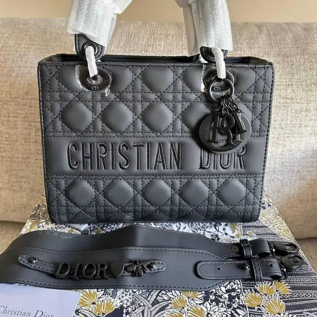 Christian Dior small lady black bag