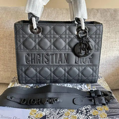 Christian Dior small lady black bag