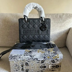 Christian Dior small lady black bag