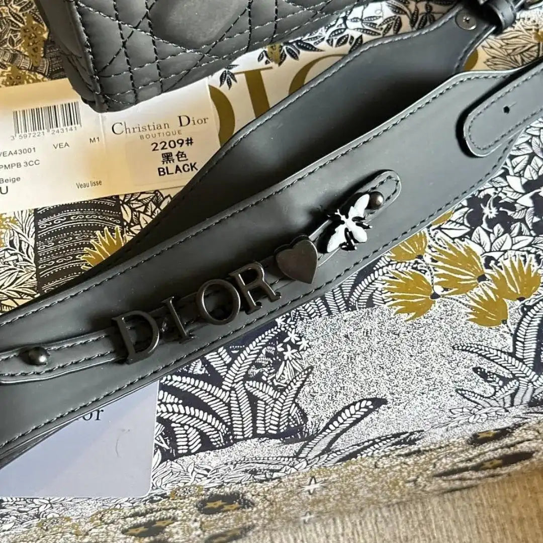 Christian Dior small lady black bag