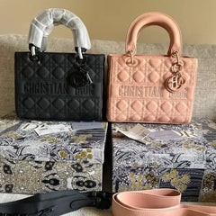 Christian Dior small lady Blush Cannage Lambskin Bag