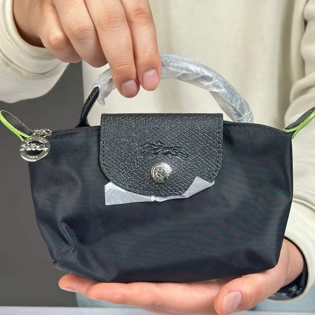 Longchamp Black Mini Handbag with Strap