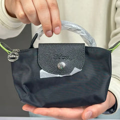 Longchamp Black Mini Handbag with Strap