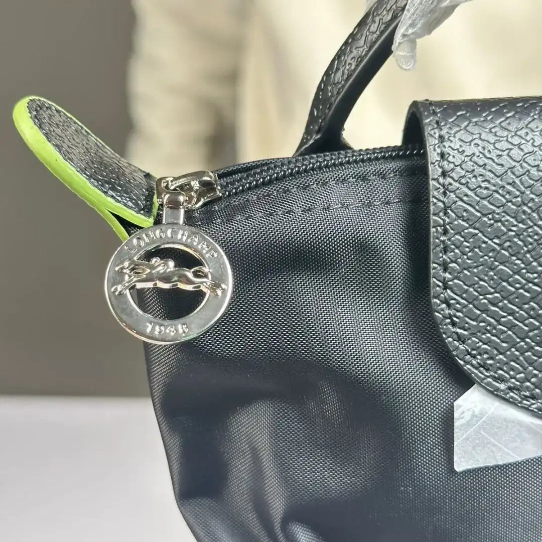 Longchamp Black Mini Handbag with Strap