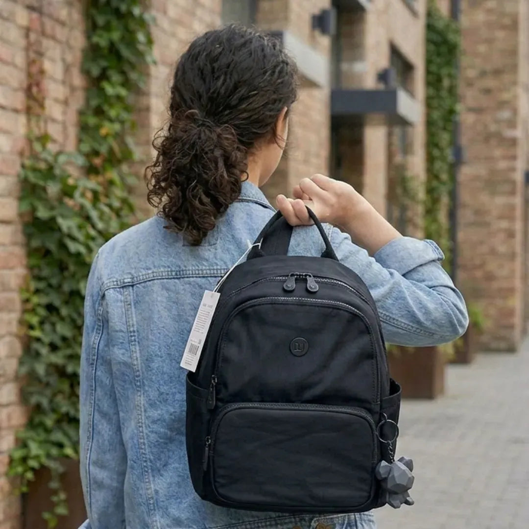 David Jones Nylon Backpack Black