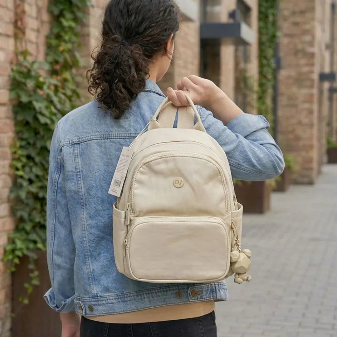 David Jones Nylon Backpack Off-white