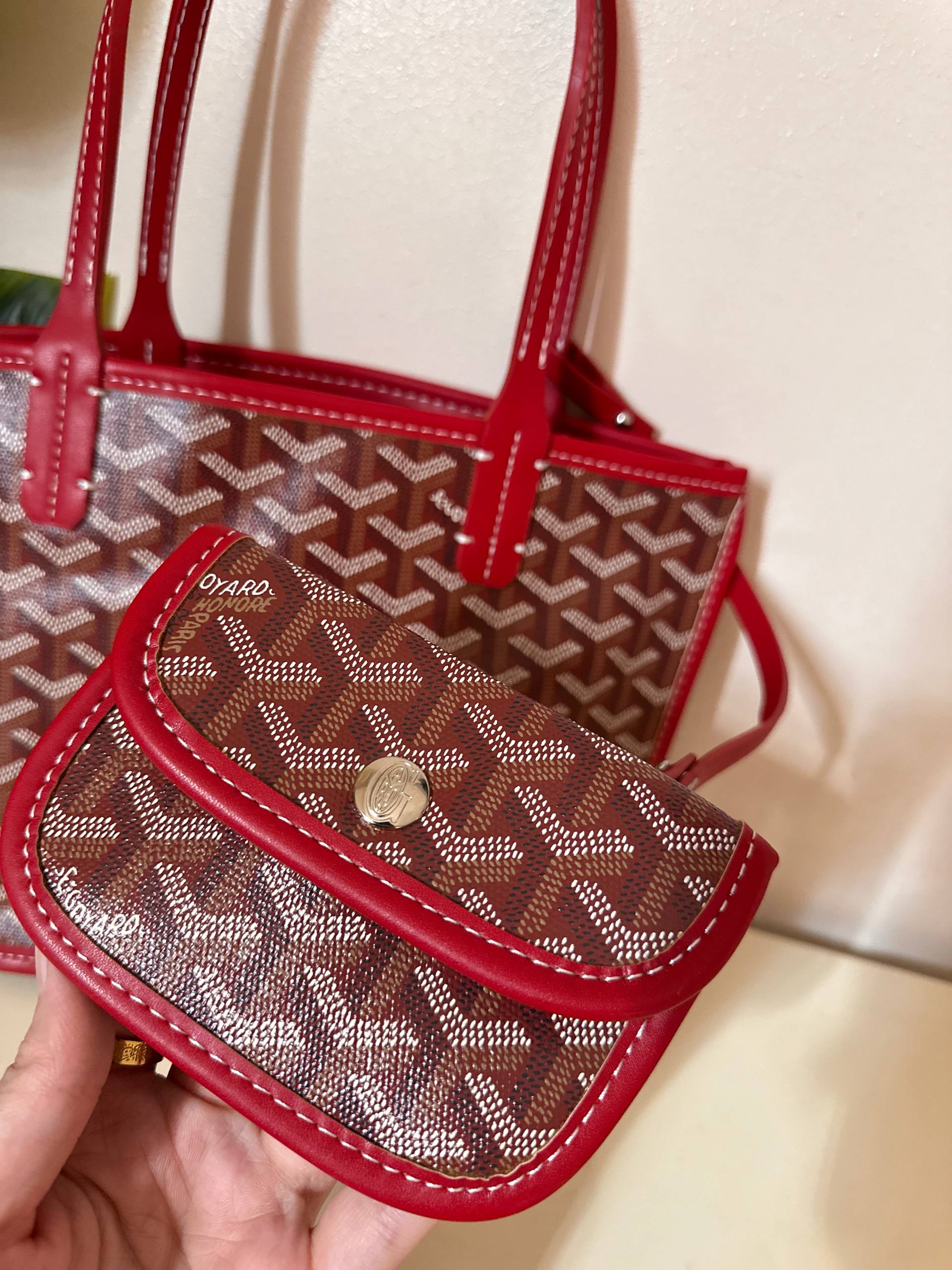 Goyard Anjou Mini Bag-  Burgundy